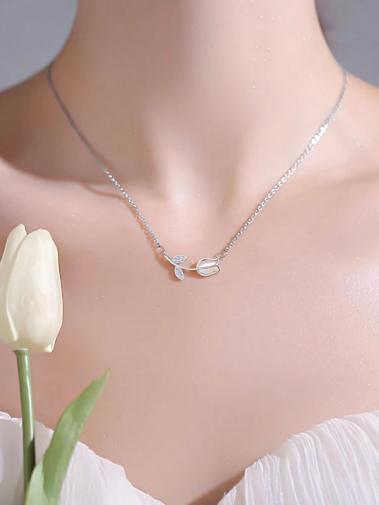 سلسلة فضة إيطالي توليب يديت 💝