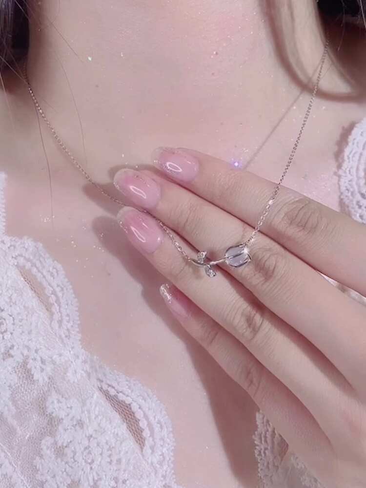 سلسلة فضة إيطالي توليب يديت 💝