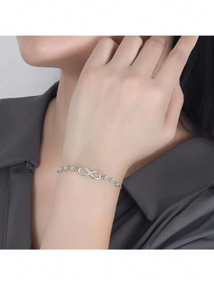 انسيال فضة 925 بتصميم اللانهاية