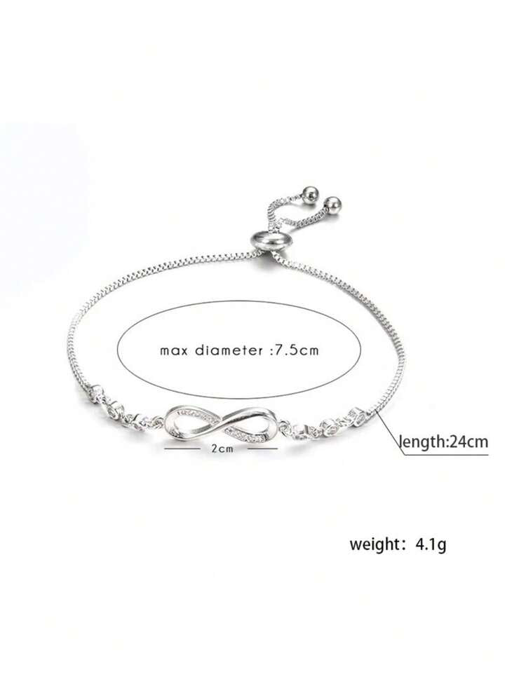 انسيال فضة 925 بتصميم اللانهاية