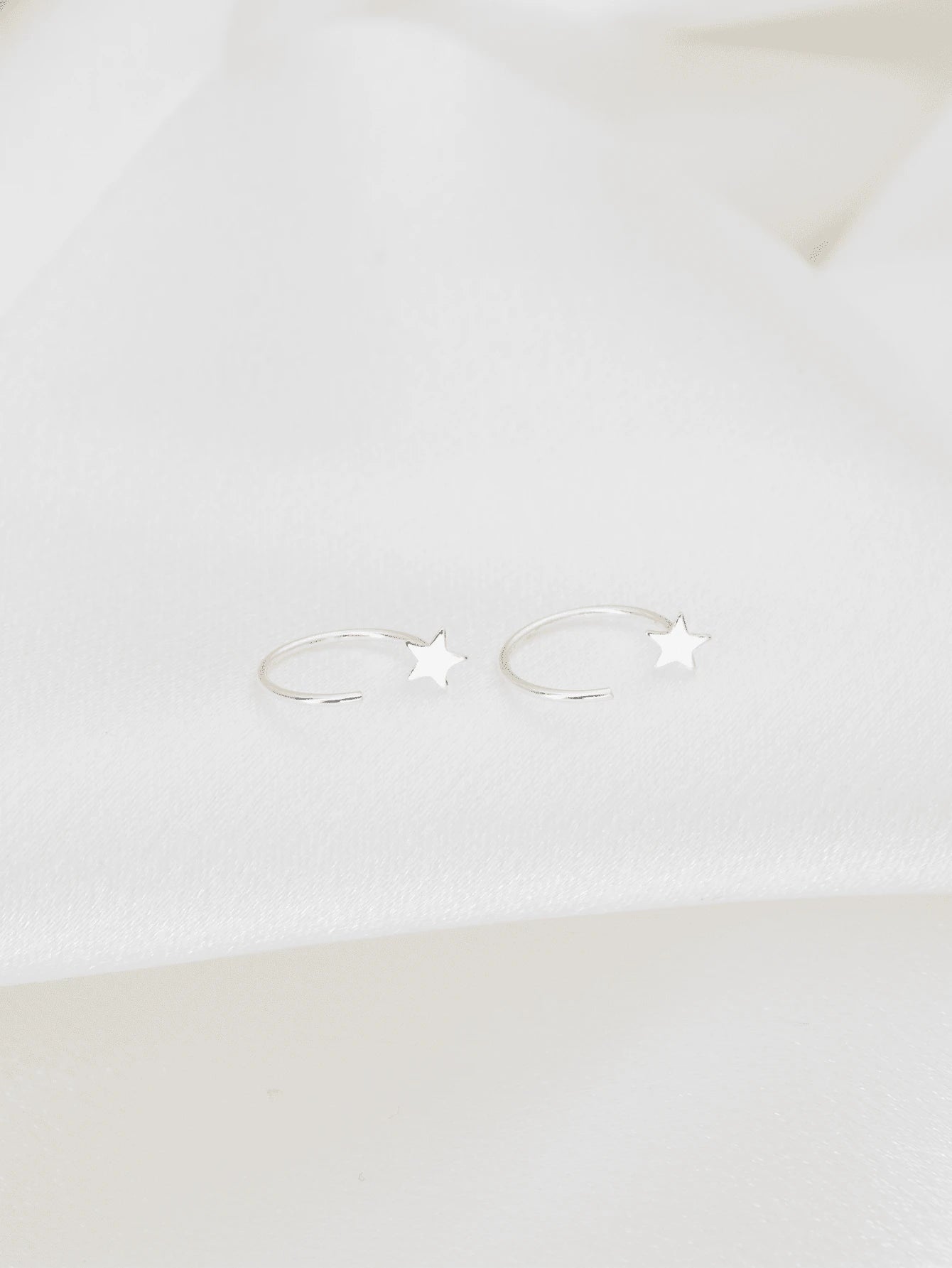 ⭐✨ حلق نجمة من فضة 925