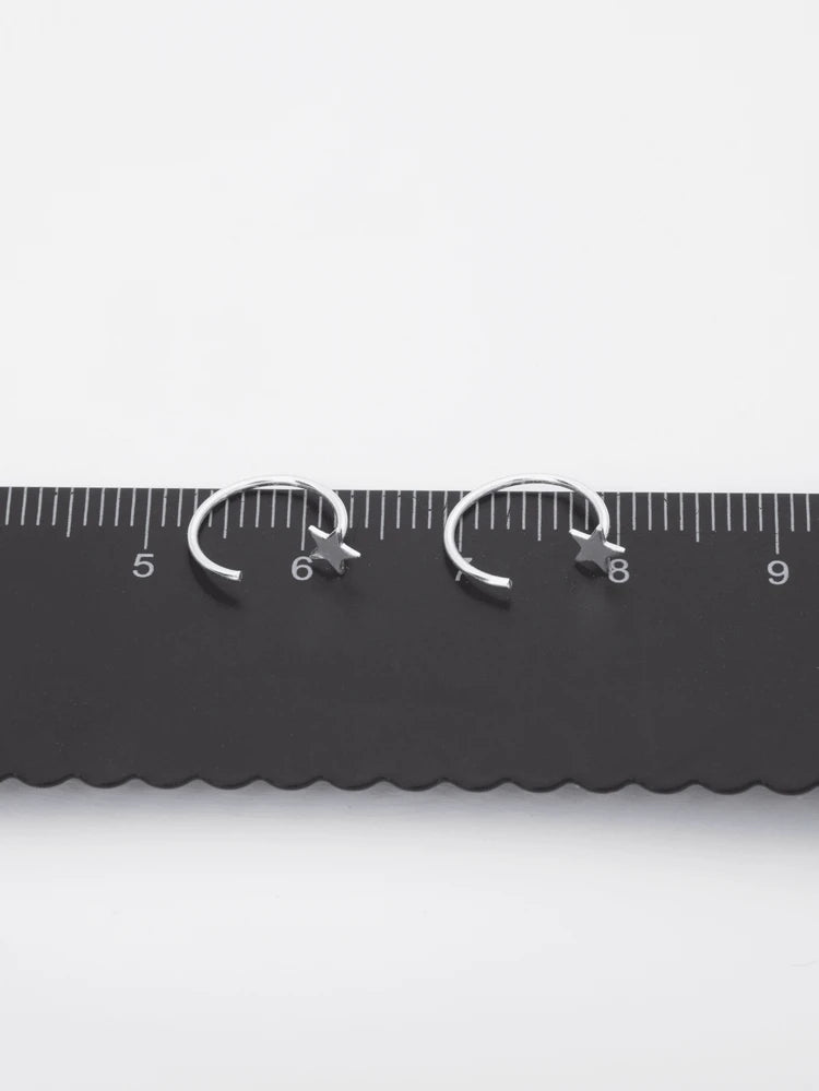 ⭐✨ حلق نجمة من فضة 925