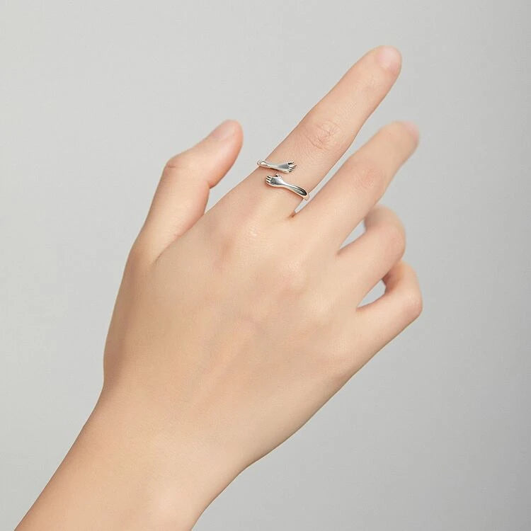 BAMOER – فضة 925 خاتم الحضن