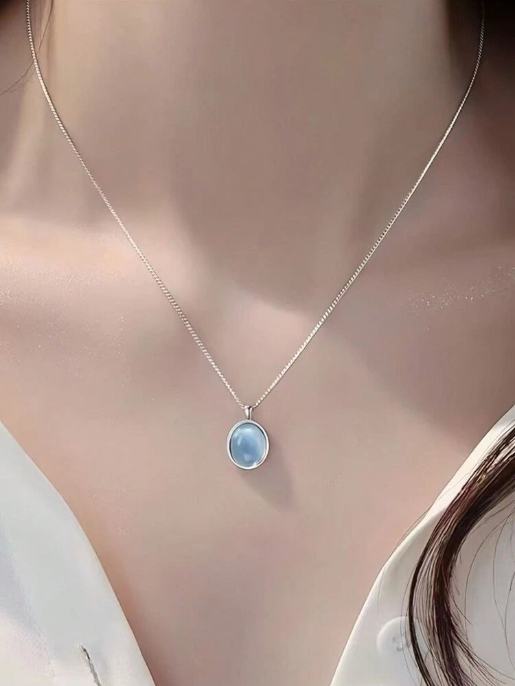 💎 سلسلة لون البحر والحجر الروز 💎🌊