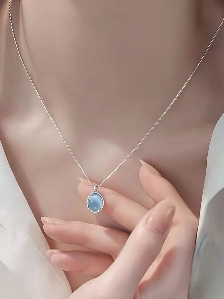 💎 سلسلة لون البحر والحجر الروز 💎🌊