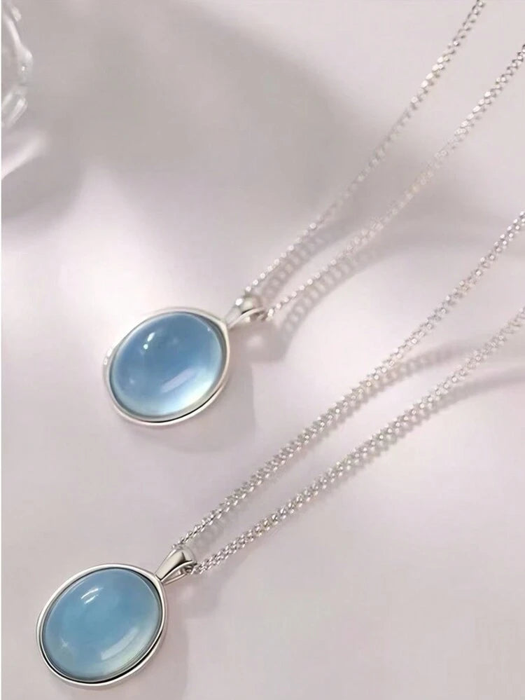 💎 سلسلة لون البحر والحجر الروز 💎🌊