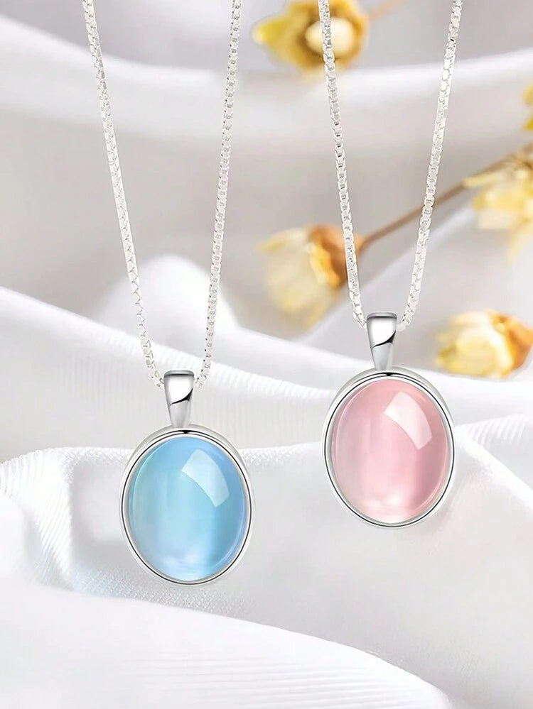 💎 سلسلة لون البحر والحجر الروز 💎🌊