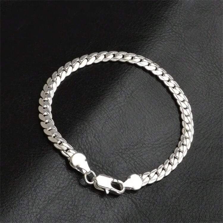 أسورة رجالي أو نسائي فضه إيطالي